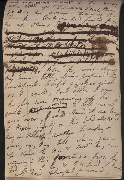 Due pagine dal Diario di Grasmere di Dorothy Wordsworth