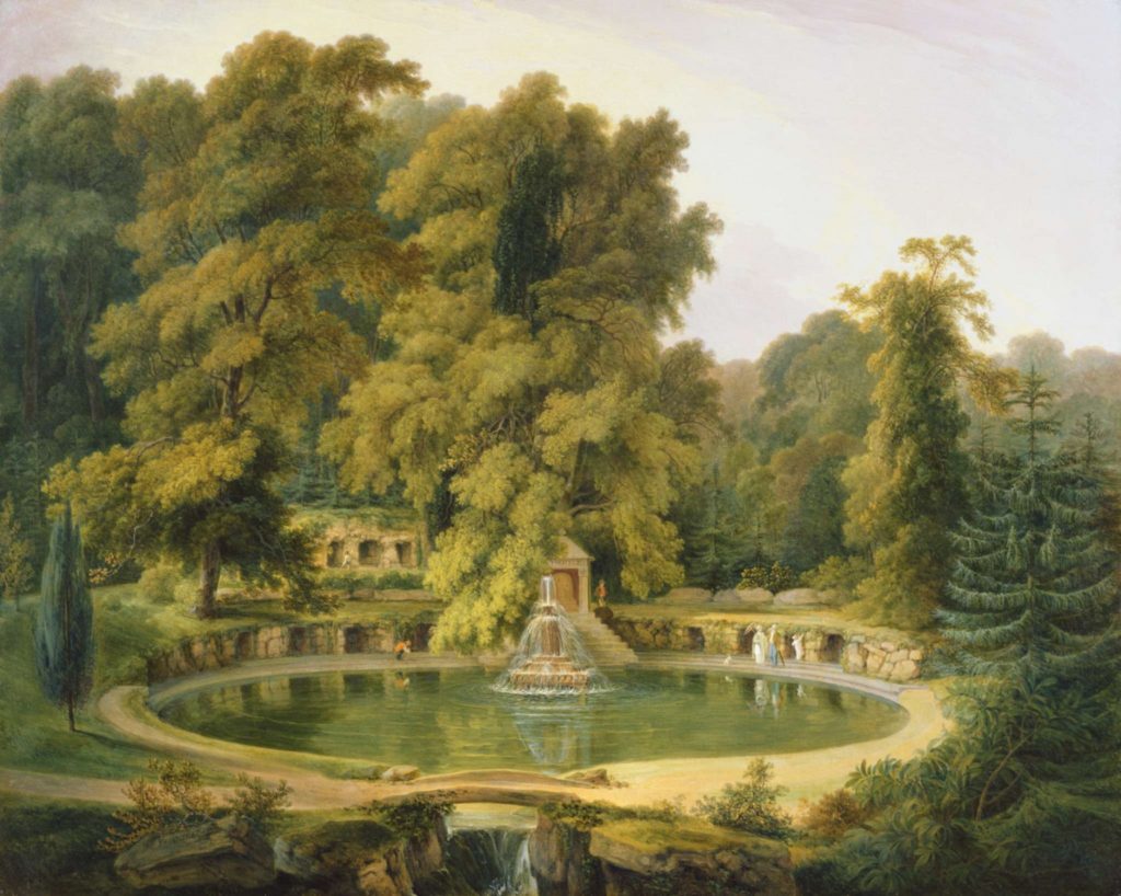 Temple, Pool and Cave, Sezincote Park, 1819.